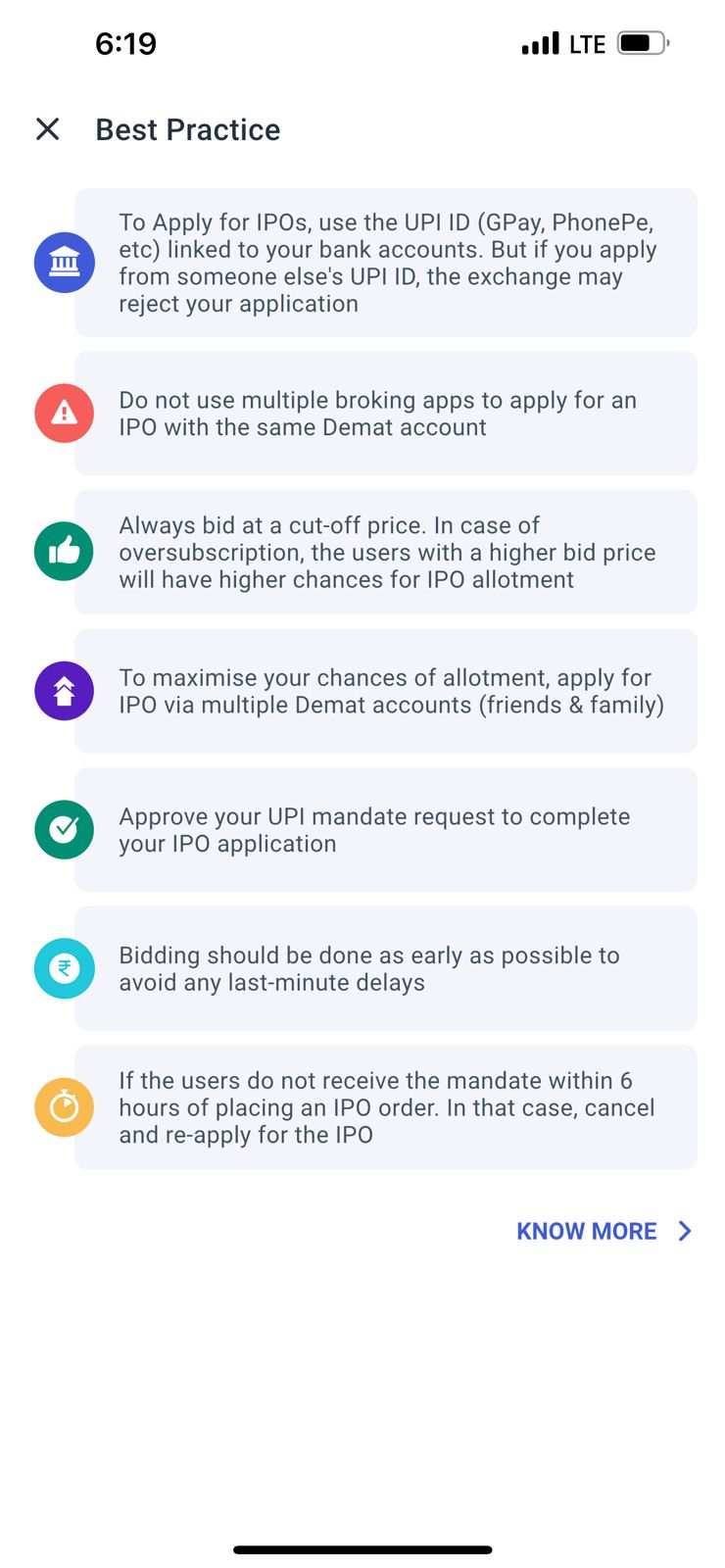 Best practices for IPO