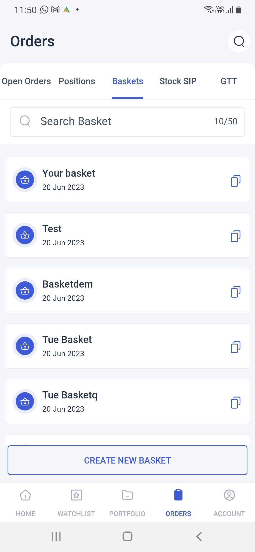 List of baskets