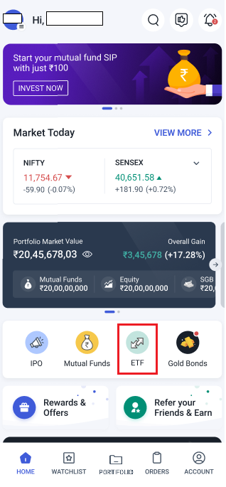 home page access etf